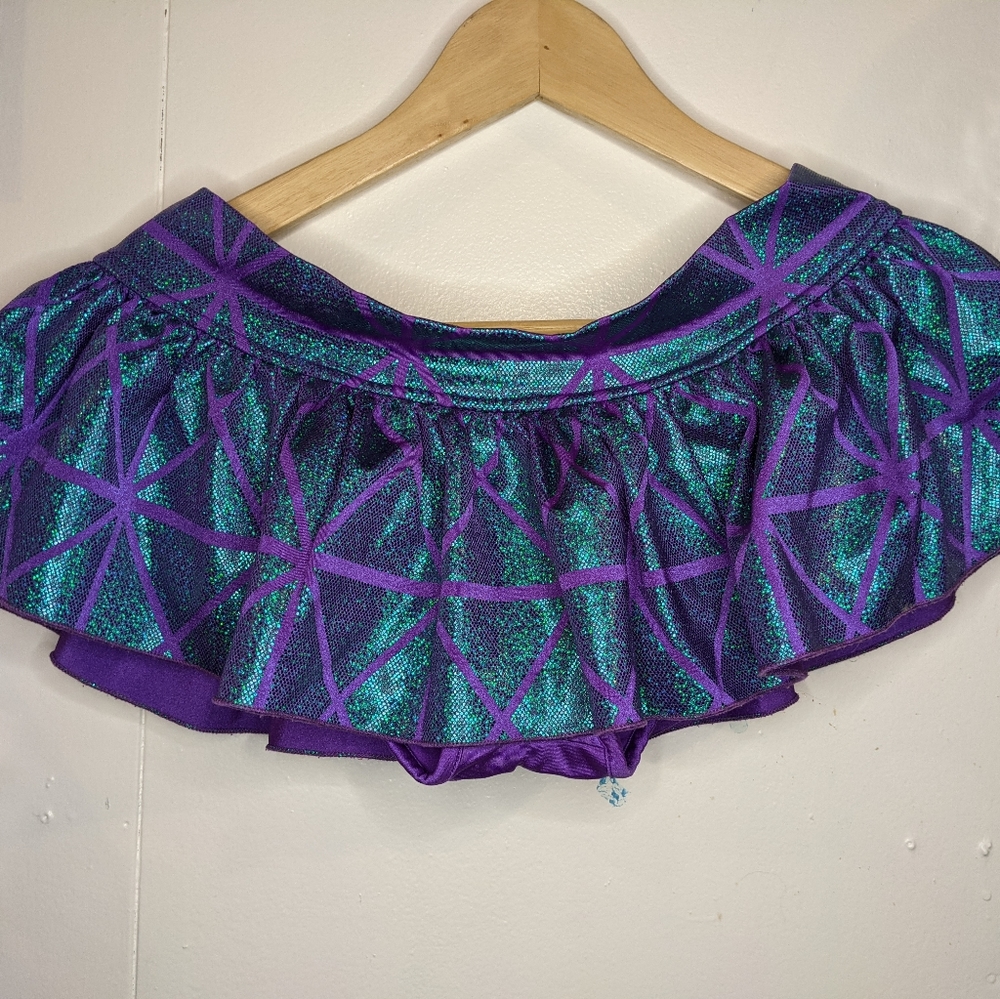 Iheartraves Micro Skirt Rave size M Metallic